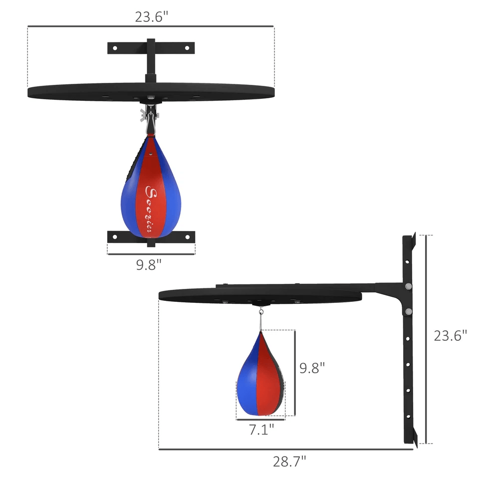 Height Adjustable Soozier Wall Mounted Speed Bag Platform Heavy Duty Boxing Speedball Platform For  10