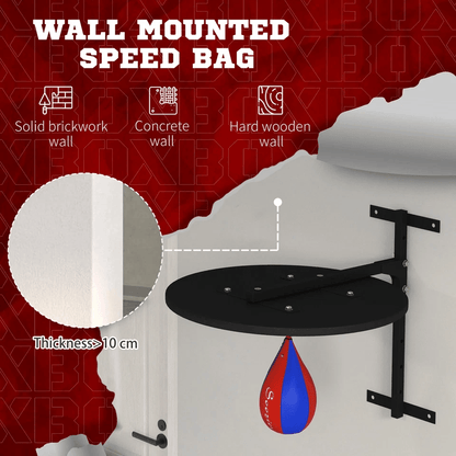 Height Adjustable Soozier Wall Mounted Speed Bag Platform Heavy Duty Boxing Speedball Platform For  5