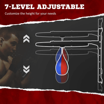 Height Adjustable Soozier Wall Mounted Speed Bag Platform Heavy Duty Boxing Speedball Platform For  6