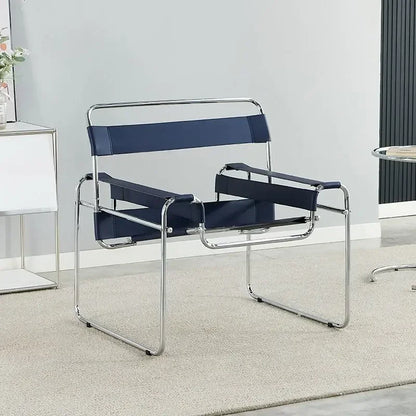 Nordic Vassili Leisure Chair Single Medieval Industrial Style Network Frame With Bauhaus Saddle Lea 9