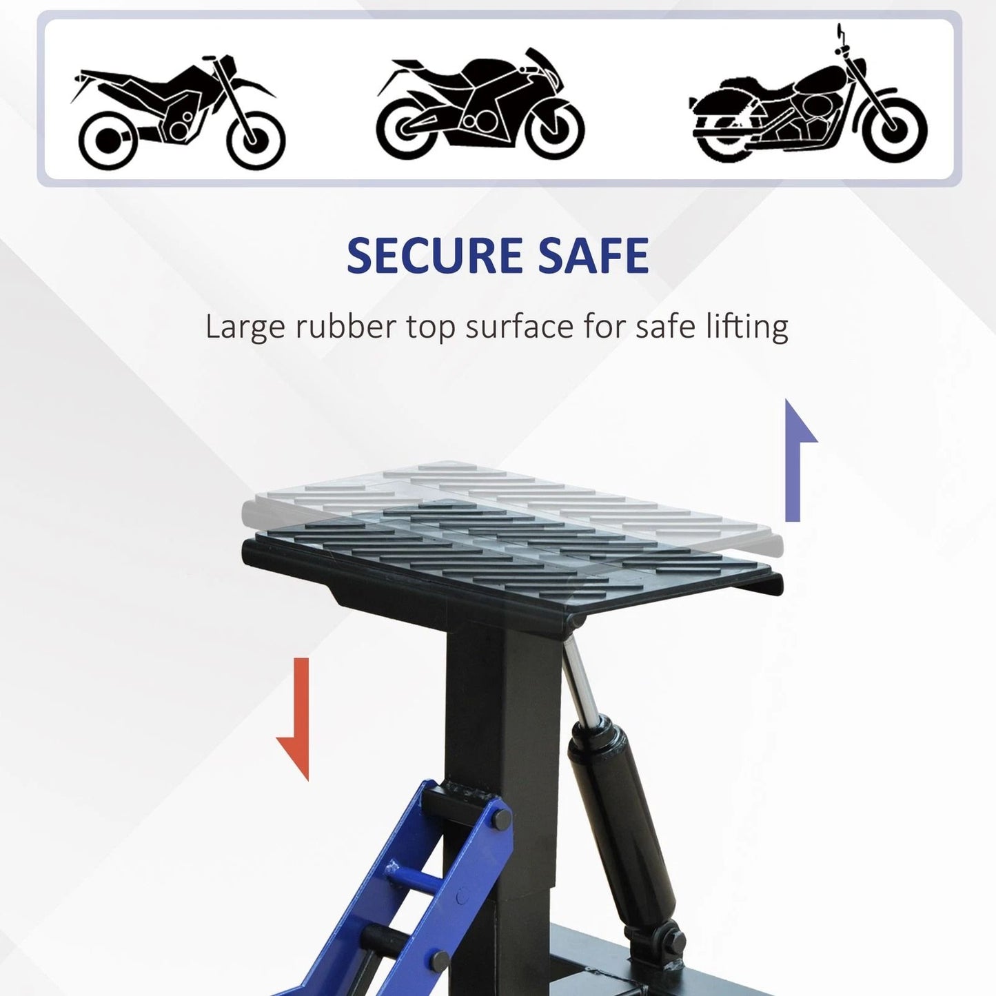 HOMCOM Motorcycle Lift Stand  HeavyDuty Adjustable Steel Repair Rack For Motocross  Dirt Bikes 330  6