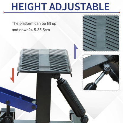 HOMCOM Motorcycle Lift Stand  HeavyDuty Adjustable Steel Repair Rack For Motocross  Dirt Bikes 330  7