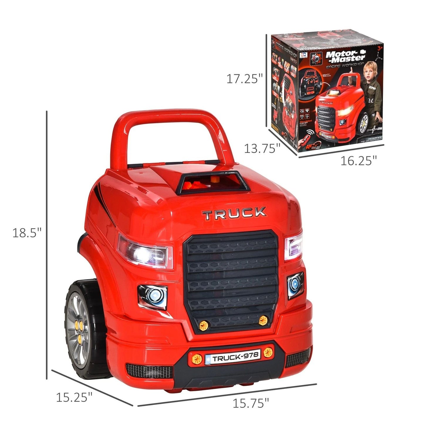 Kids Truck Engine Toy Set Educational Car Maintenance Play For Ages 35 Years 7