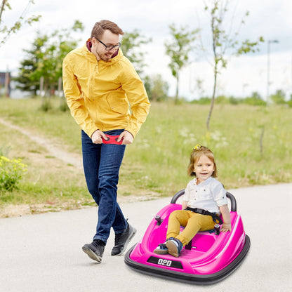 Aosom 12V Kids Bumper Car  360 Spinning RideOn Toy With Parent Remote Control  Safety Belt 16