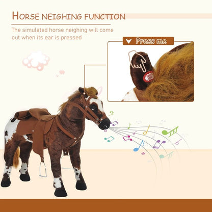 Plush Ride On Horse For Girls  Boys Interactive Toy  Perfect Gift 6