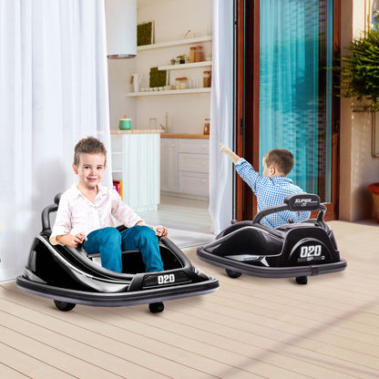 Aosom 12V Kids Bumper Car  360 Spinning RideOn Toy With Parent Remote Control  Safety Belt 22