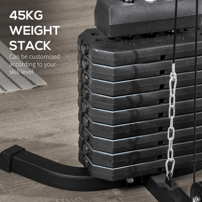Multifunction Home Gym Equipment Workout Station Weight Stack Soozier Full Body Strength Training 4