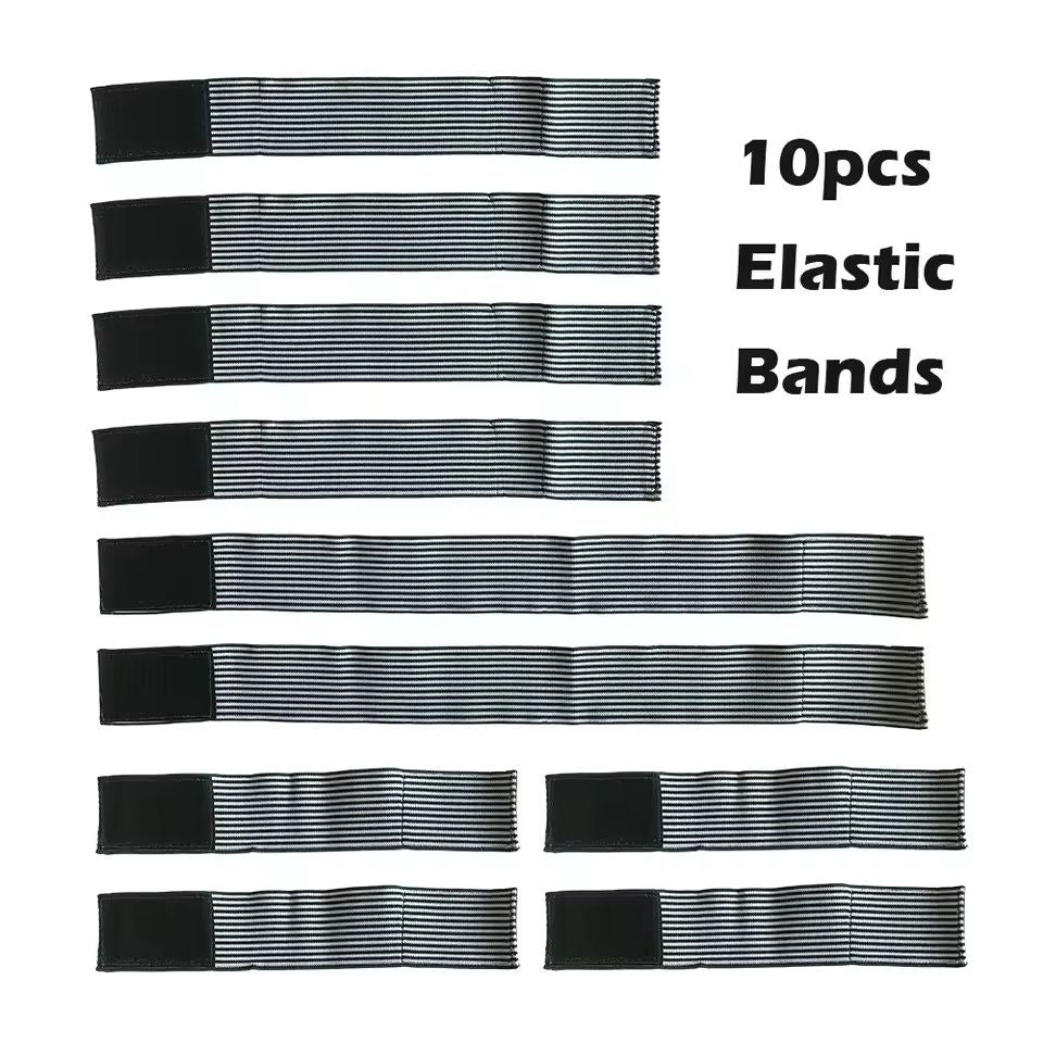 10pcs Conductive Silicone Electrode Pads With Adjustable Fixing Bands 1