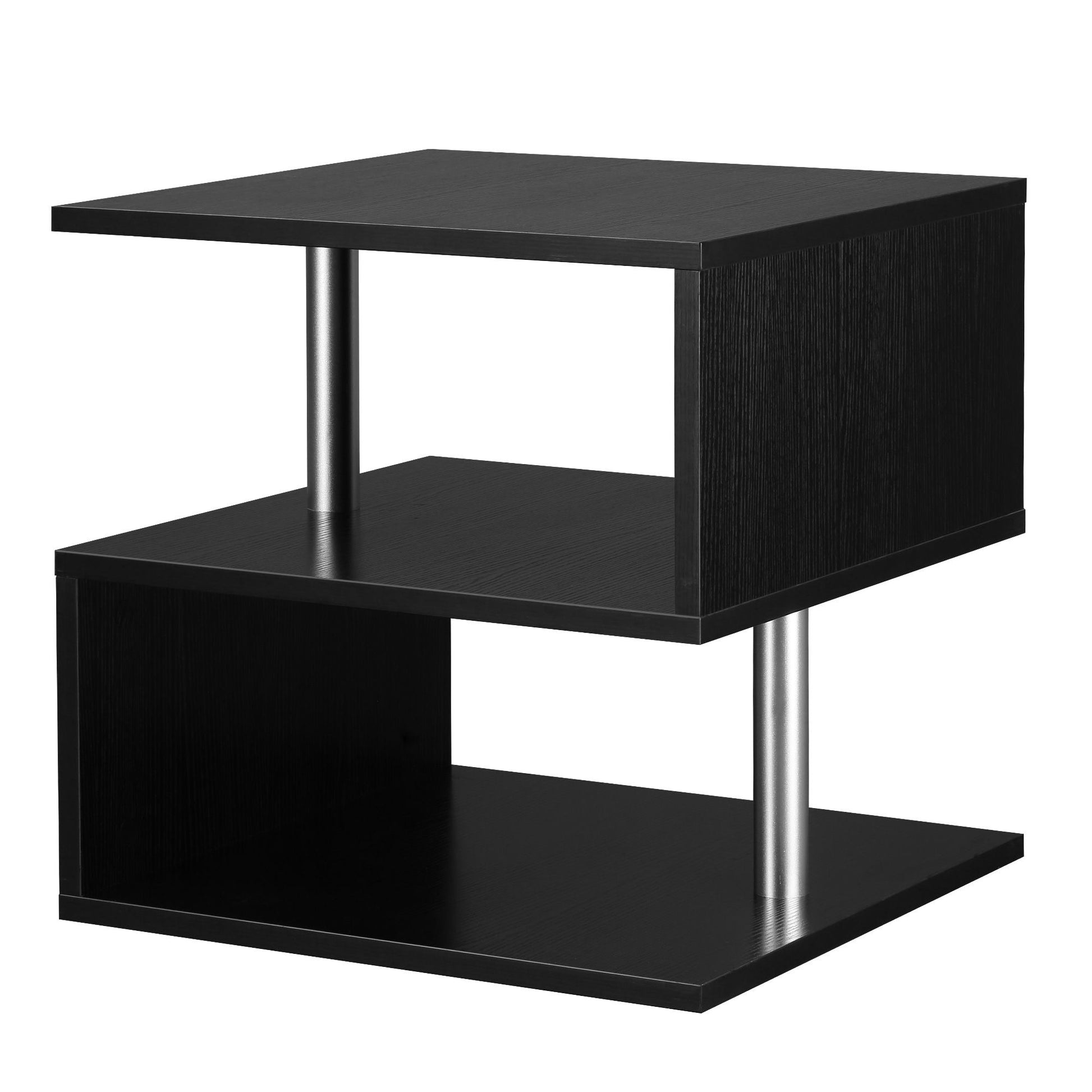 Modern Side End Table With Storage Coffee Table  Shelves For Living Room  Sofa Couch 8