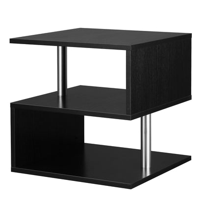 Modern Side End Table With Storage Coffee Table  Shelves For Living Room  Sofa Couch 8