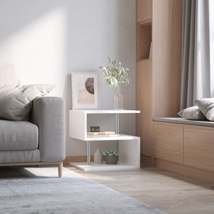 Modern Side End Table With Storage Coffee Table  Shelves For Living Room  Sofa Couch 9