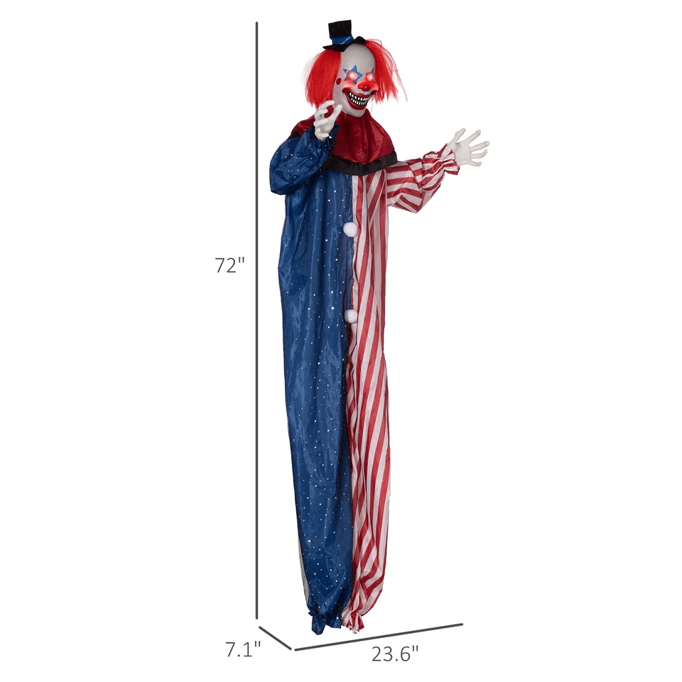 Sound Activated Hanging Clown Halloween Animatronic For Haunted Party Decoration 3