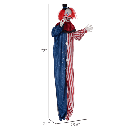 Sound Activated Hanging Clown Halloween Animatronic For Haunted Party Decoration 3