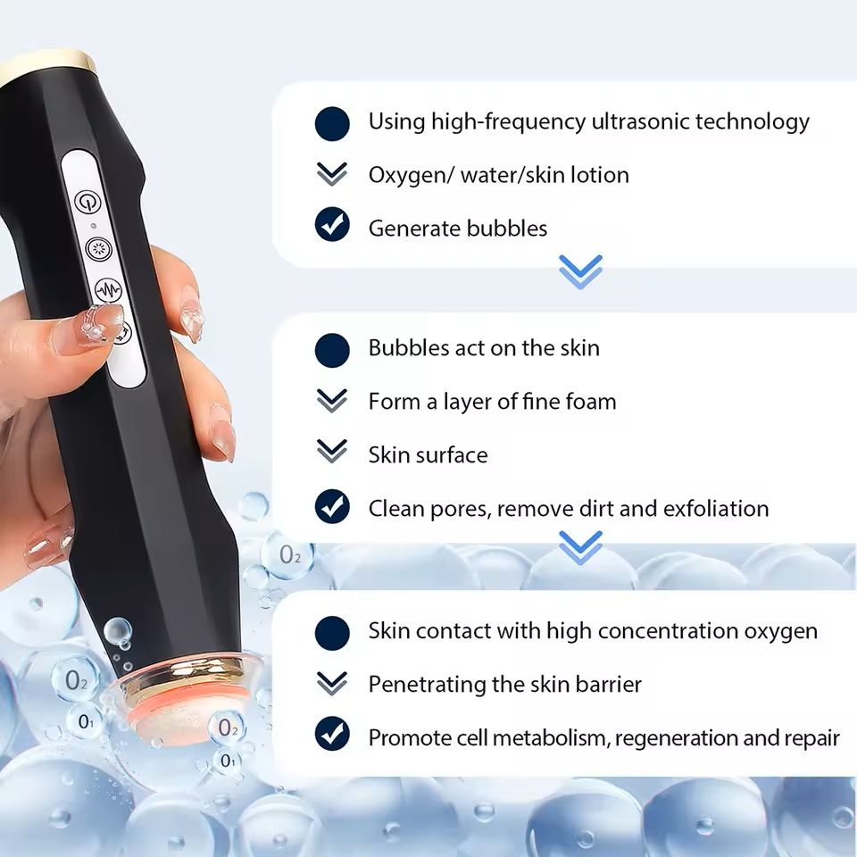 7Color Oxygen Bubble Pen Facial Skin Care Device 2