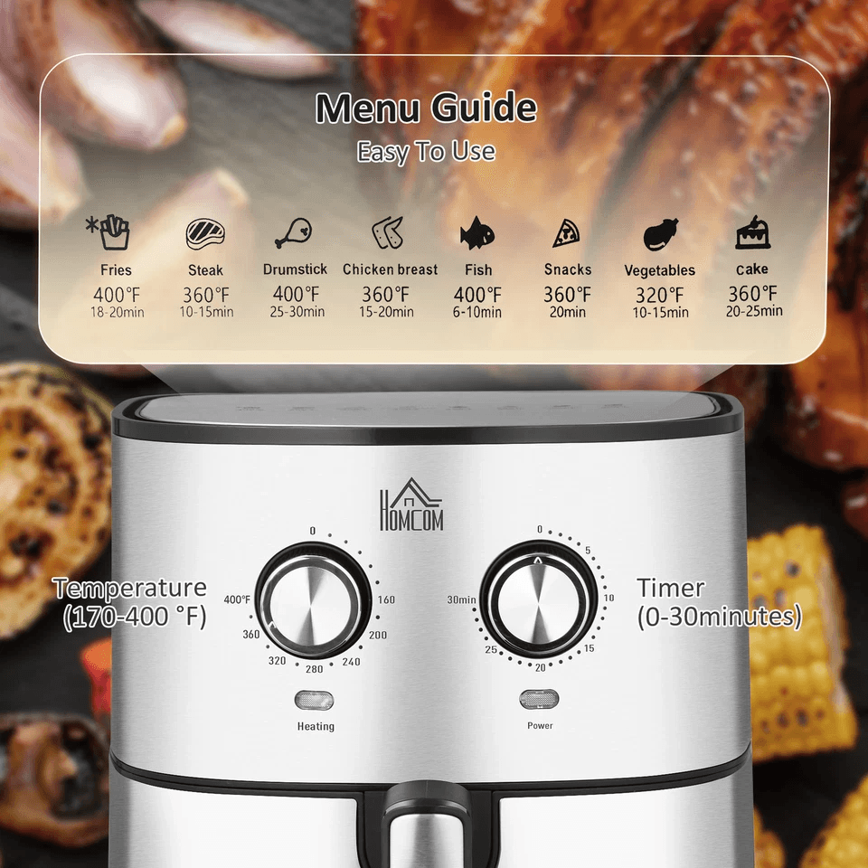 Air Fryer Air Circulation With Timer  Nonstick Basket Oil Reduced Healthy Cooker 2