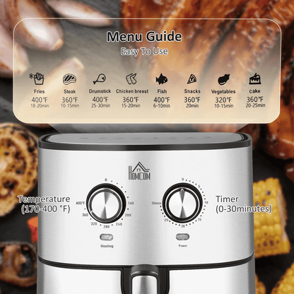 Air Fryer Air Circulation With Timer  Nonstick Basket Oil Reduced Healthy Cooker 2