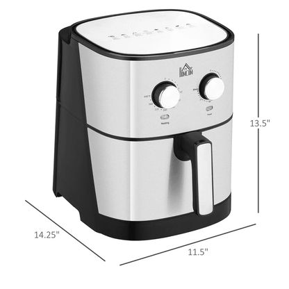 Air Fryer Air Circulation With Timer  Nonstick Basket Oil Reduced Healthy Cooker 5