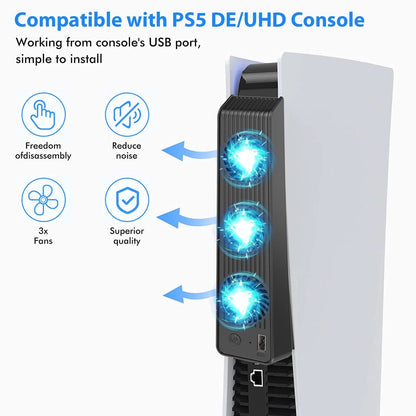 PS5 Cooling Fan External Cooler Game Accessories For PlayStation 5 Host Console 4