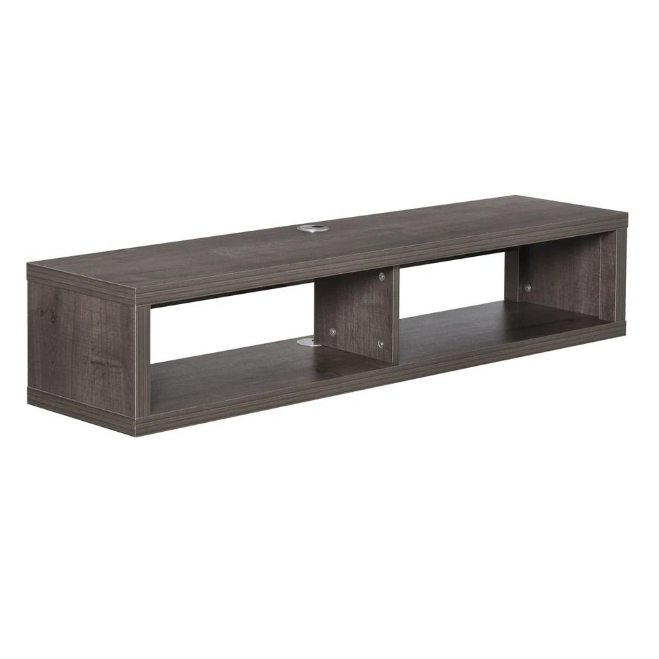 Dark Grey Floating TV Stand Entertainment Center Unit  Wall Mount Media Console With Storage For 50 2