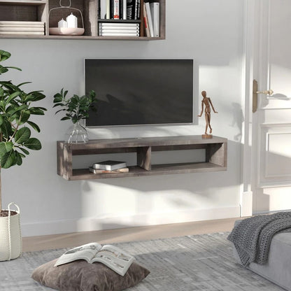 Dark Grey Floating TV Stand Entertainment Center Unit  Wall Mount Media Console With Storage For 50 3