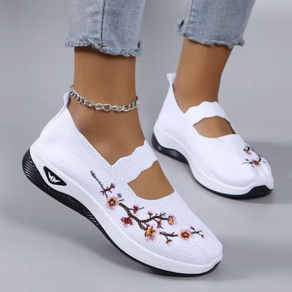 Womens Breathable Mesh Flat Shoes For Summer Walking 0