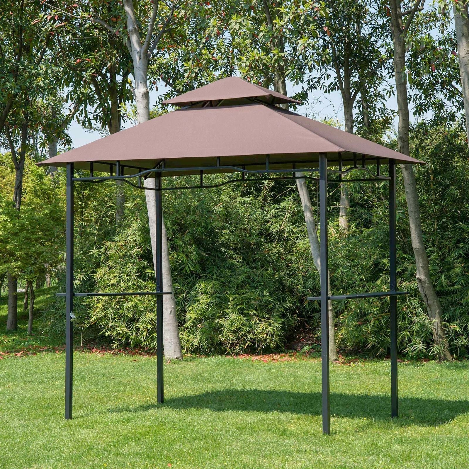 8Foot Backyard BBQ Grill Canopy Cover  TwoLayered Smoke Vent Design For Ultimate Shade  Ventilation 1