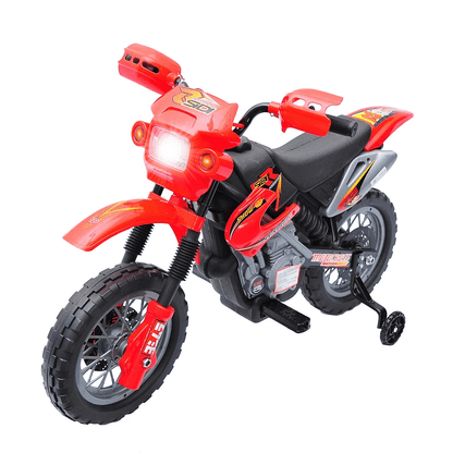 Electric Kid Ride On Dirt Bike Motorcycle Toy With Training Wheels Battery Powered 1