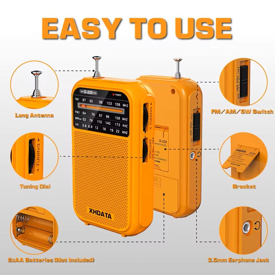 Retro Pocket Radio With FM MW SW Bands And DSP Tuning 1