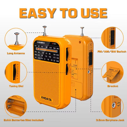 Retro Pocket Radio With FM MW SW Bands And DSP Tuning 1