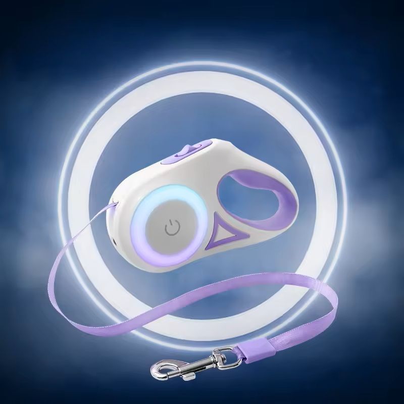 Retractable Dog Leash With LED Flashlight And Night Glow 6