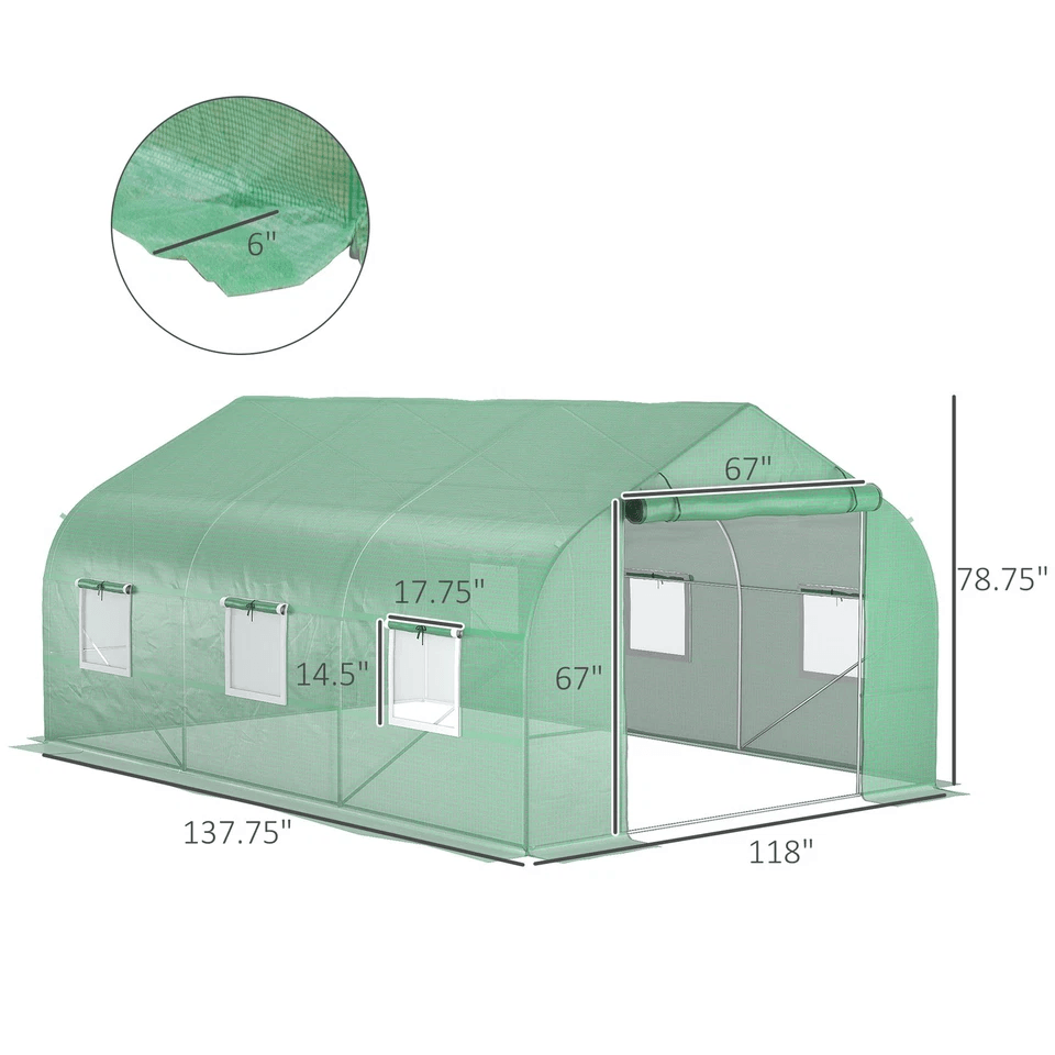 Large Portable Walkin Greenhouse Hot Green House For Plant Gardening Outdoor Garden Tent For AllSea 9
