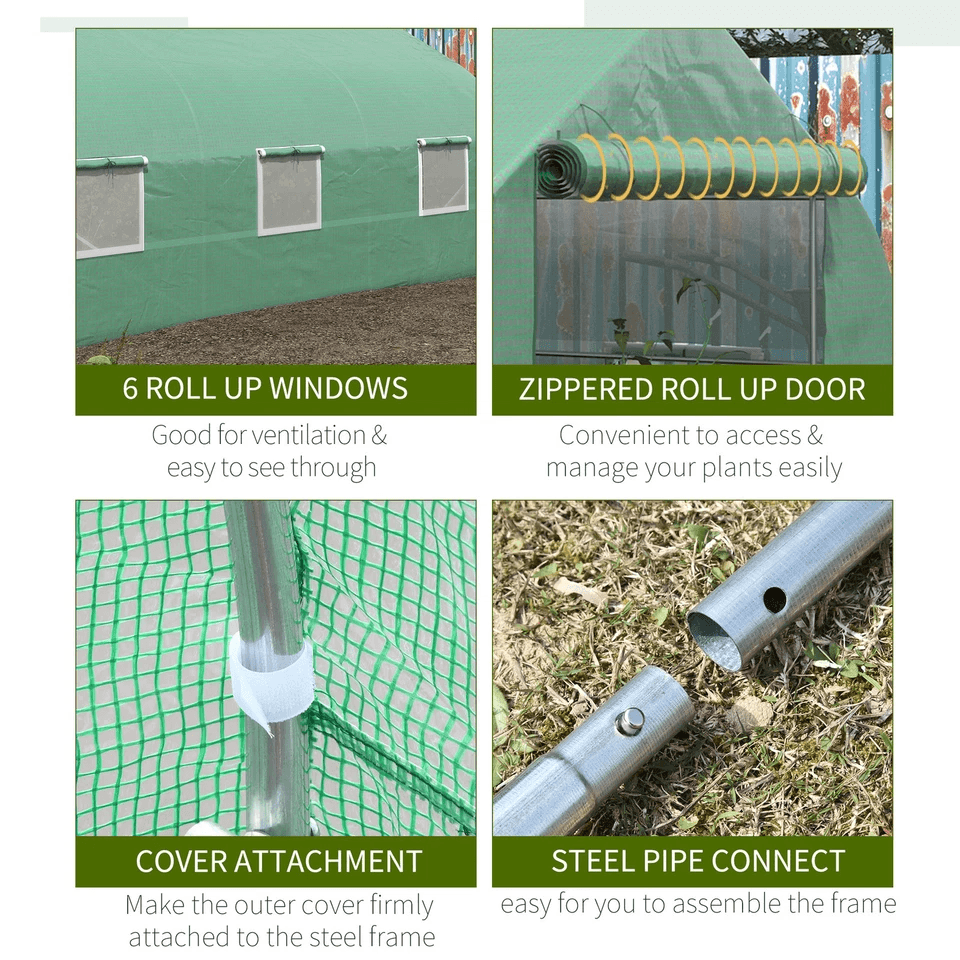 Large Portable Walkin Greenhouse Hot Green House For Plant Gardening Outdoor Garden Tent For AllSea 4