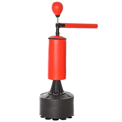 Boxing Punch Bag Stand With Rotating Flexible Arm  Adjustable Speed Ball  WaterSand Fillable Base F 9