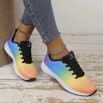 Womens Mesh Platform Sneakers Lightweight Casual Trainers 7