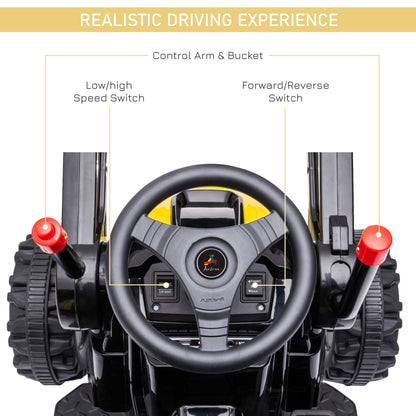 Aosom Kids Digger Ride On Excavator  6V BatteryPowered Tractor With Music  Headlight For Ages 35 3
