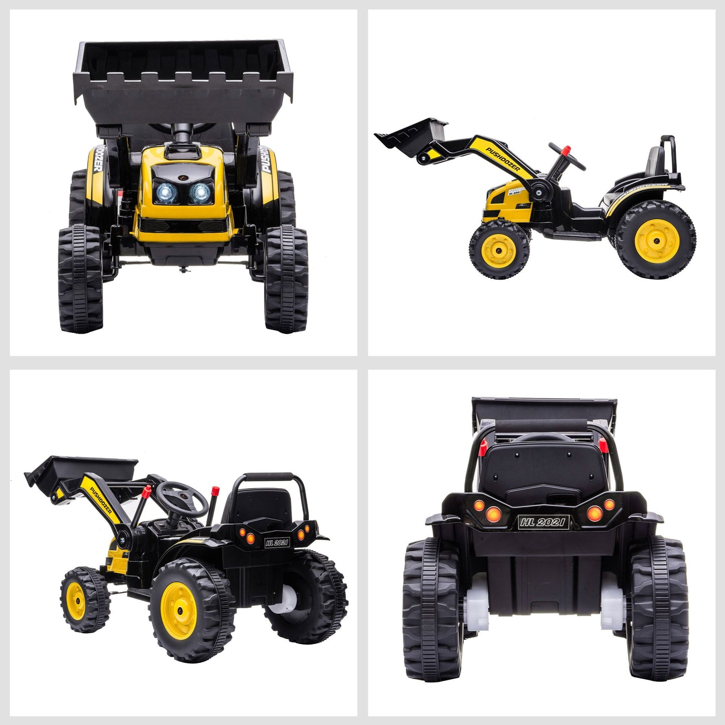 Aosom Kids Digger Ride On Excavator  6V BatteryPowered Tractor With Music  Headlight For Ages 35 8