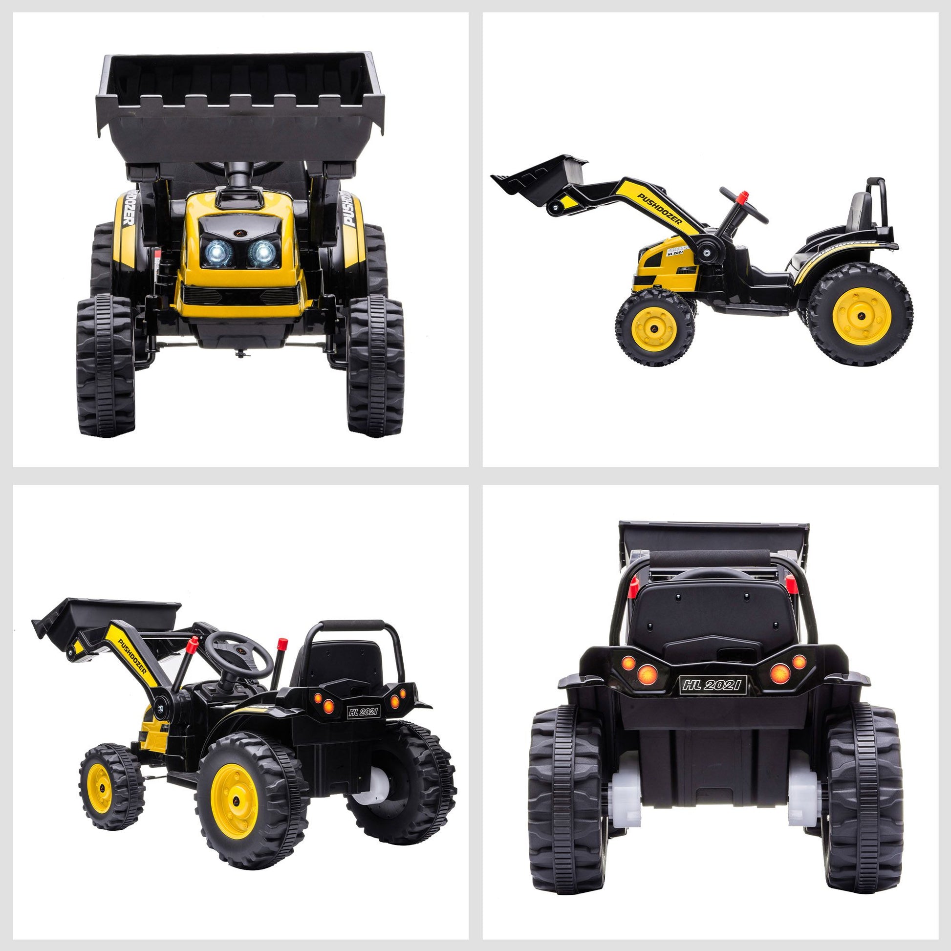 Aosom Kids Digger Ride On Excavator  6V BatteryPowered Tractor With Music  Headlight For Ages 35 8