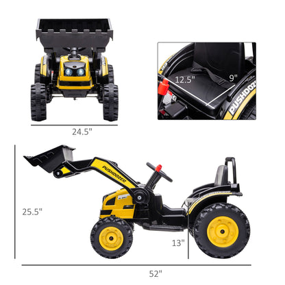 Aosom Kids Digger Ride On Excavator  6V BatteryPowered Tractor With Music  Headlight For Ages 35 9
