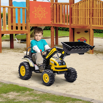 Aosom Kids Digger Ride On Excavator  6V BatteryPowered Tractor With Music  Headlight For Ages 35 5