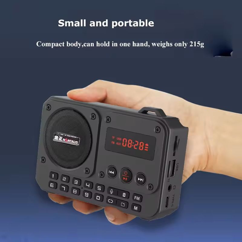 Mini FM Radio With Bluetooth Speaker And LED Display 3