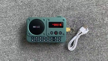 Mini FM Radio With Bluetooth Speaker And LED Display 7