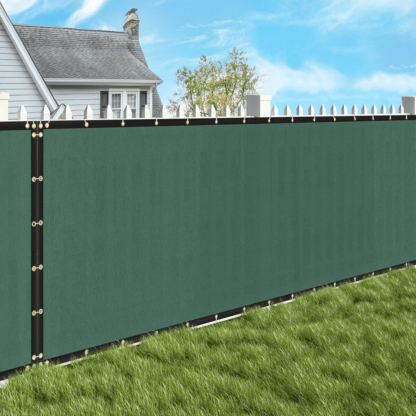 Privacy Fence Screen Shade Cover Mesh for Patio Garden Outdoor Windscreen UV Block Green HDPE Mesh Roll