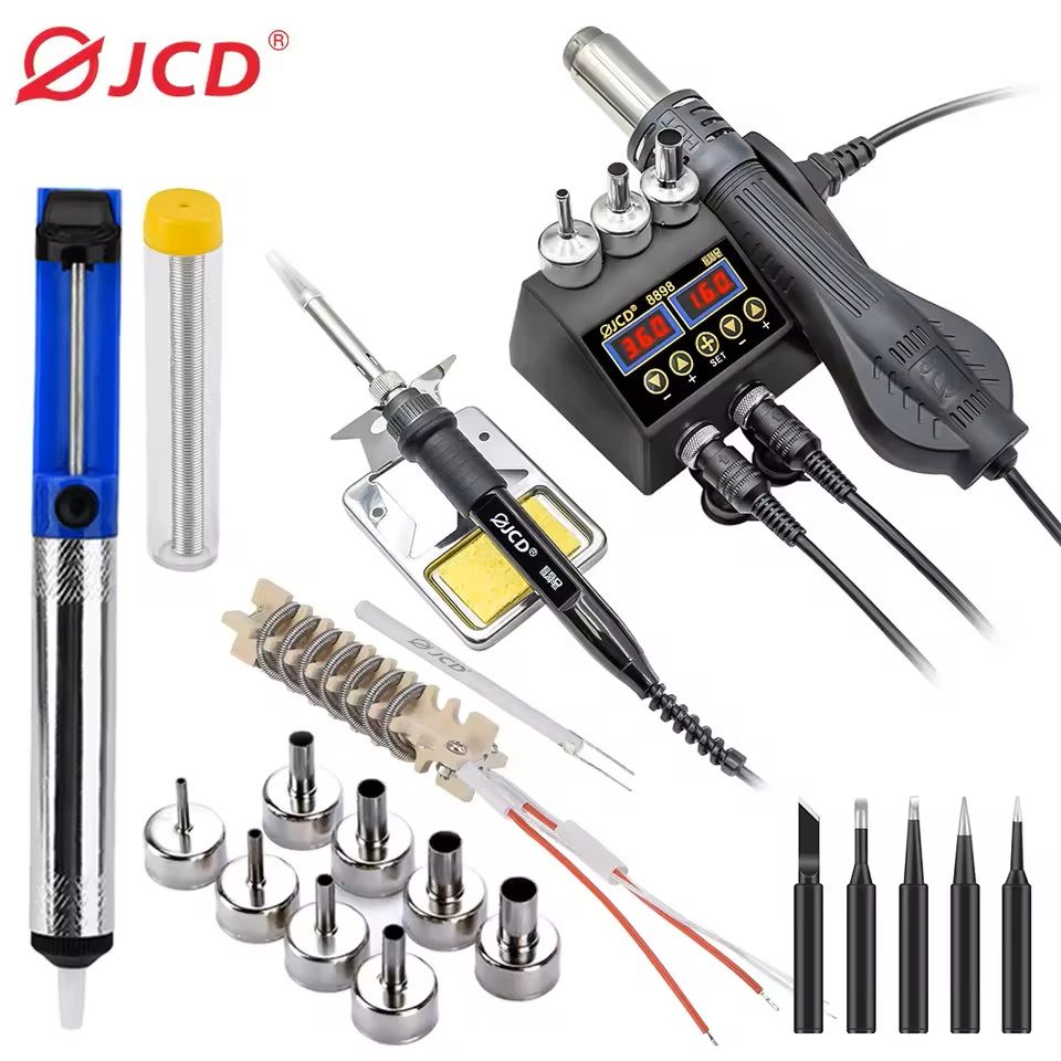 HighPower 2in1 Soldering Station With Hot Air Gun And Adjustable Temperature 10