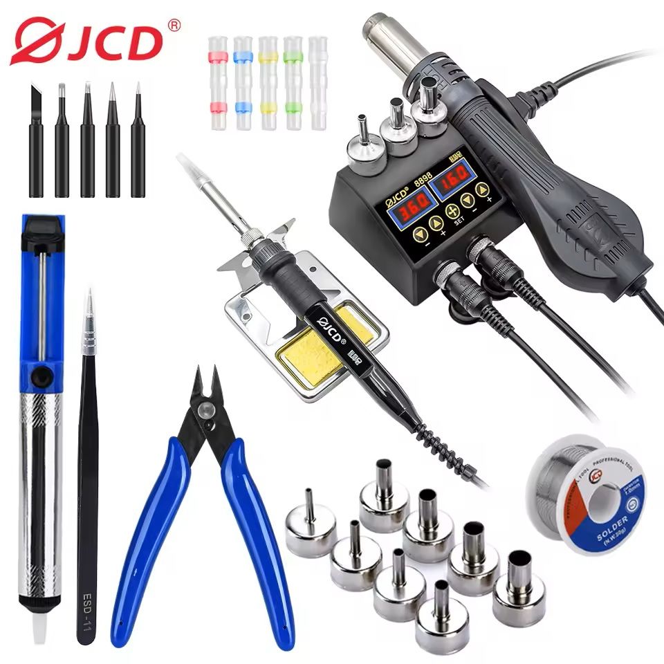 HighPower 2in1 Soldering Station With Hot Air Gun And Adjustable Temperature 11