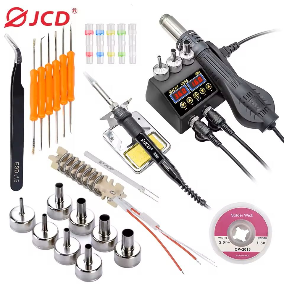 HighPower 2in1 Soldering Station With Hot Air Gun And Adjustable Temperature 12