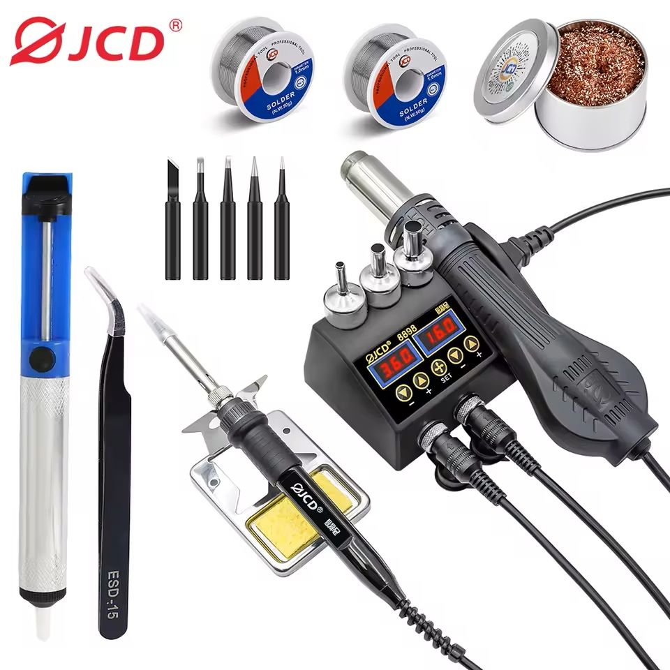 HighPower 2in1 Soldering Station With Hot Air Gun And Adjustable Temperature 13