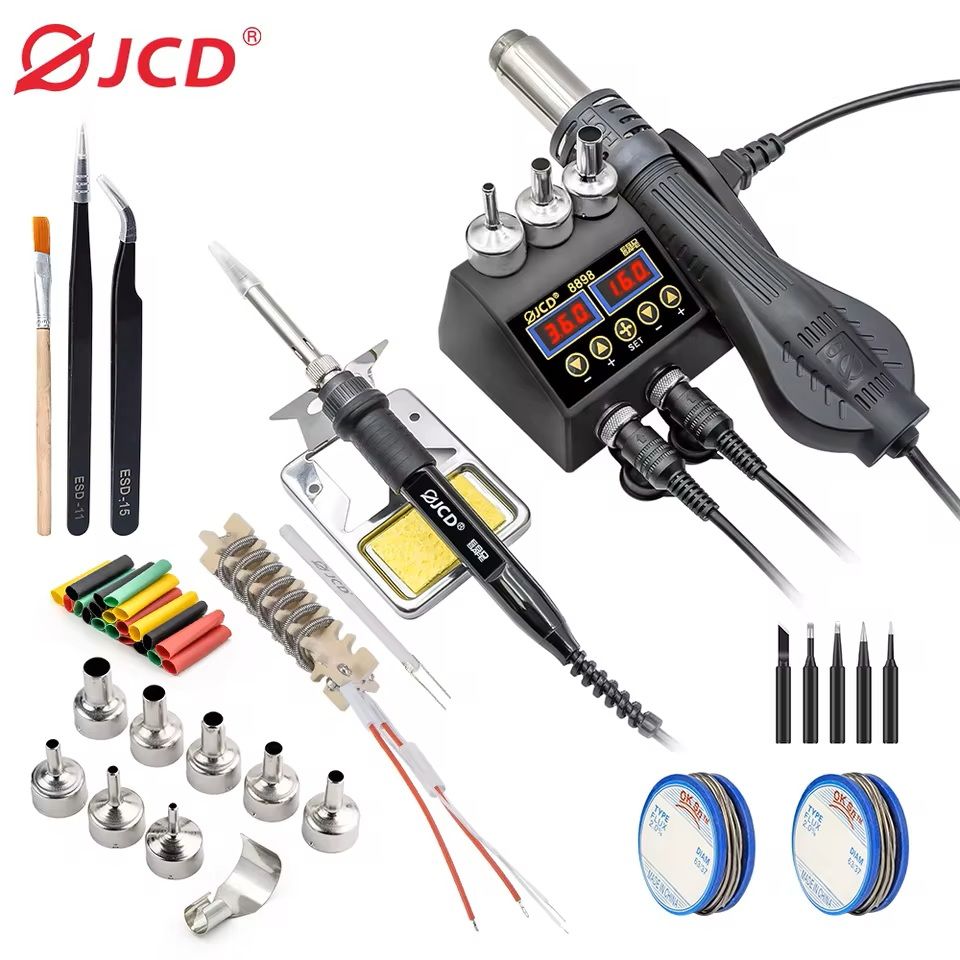 HighPower 2in1 Soldering Station With Hot Air Gun And Adjustable Temperature 14
