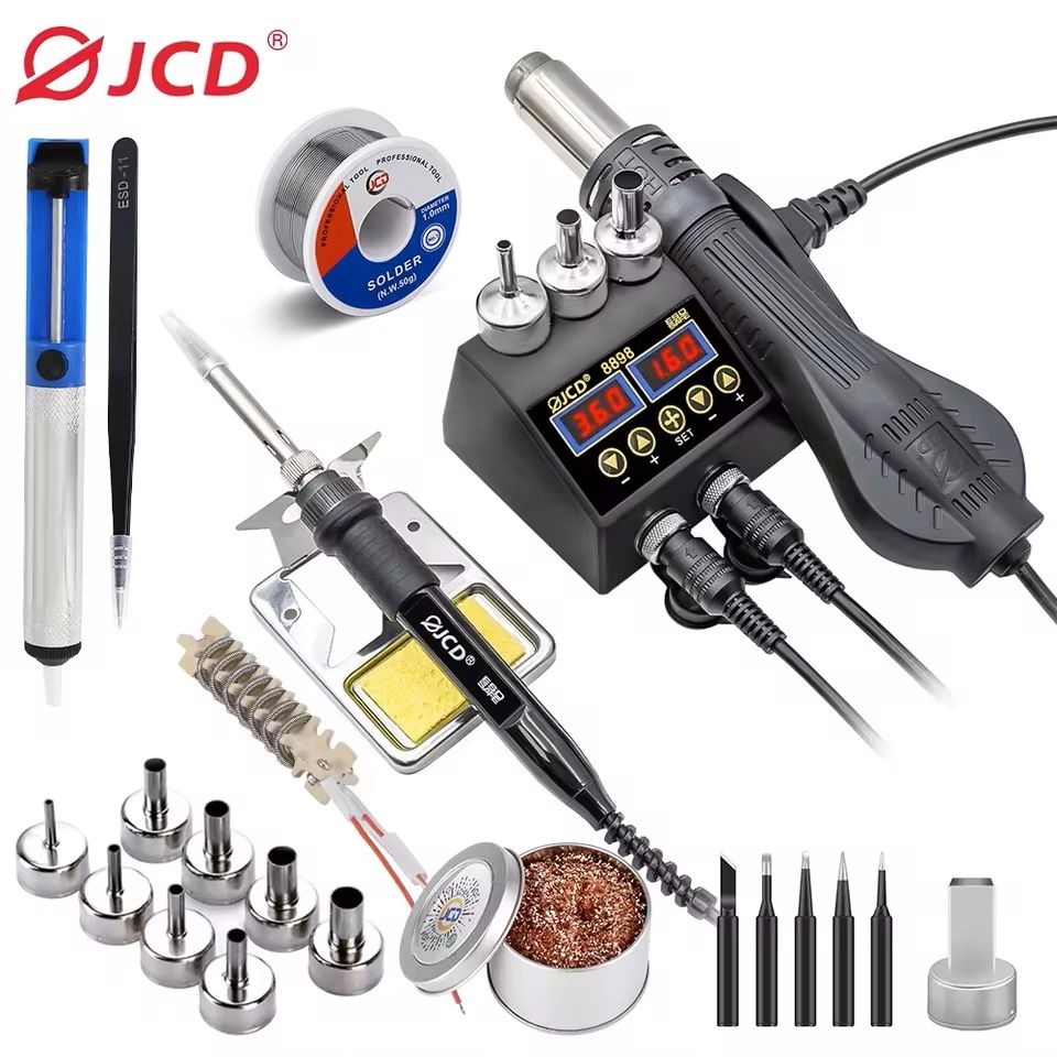 HighPower 2in1 Soldering Station With Hot Air Gun And Adjustable Temperature 15