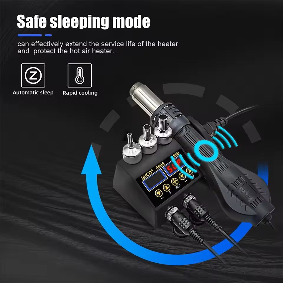 HighPower 2in1 Soldering Station With Hot Air Gun And Adjustable Temperature 2