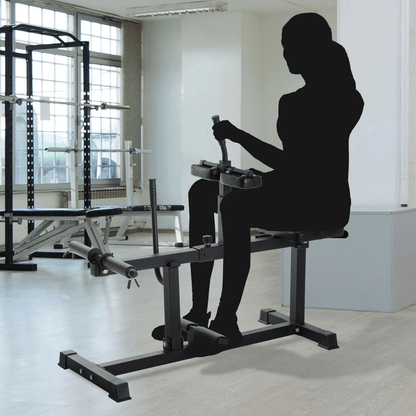 Soozier Seated Calf Raise Machine, Heavy Duty Home Gym Strength Training Equipment for Lower Leg Muscle Exercise